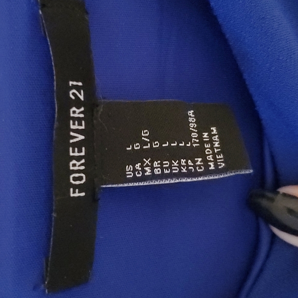 Forever 21 CA L/G Blue mini dress - Picture 2 of 4